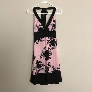 Pink and Black Halter Dress size small